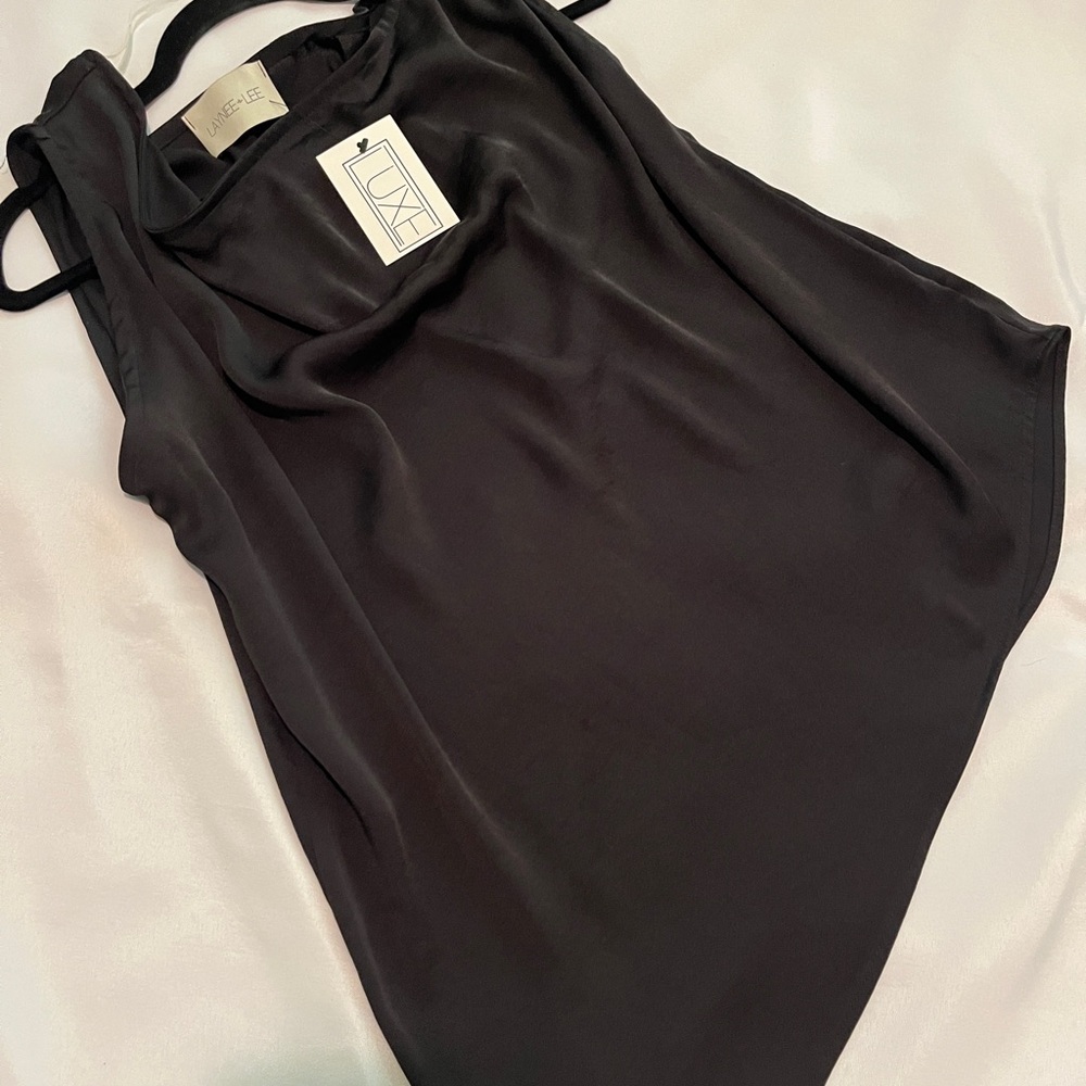 Luxe Black Sleeveless Tank Top